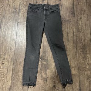 Women's size 28/6, Abercrombie and Fitch, super skinny black, worn, jeans.